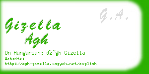 gizella agh business card